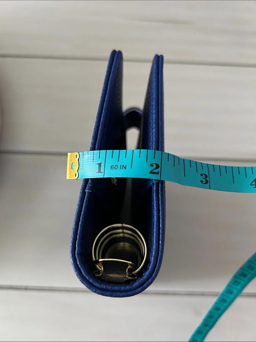 Pebbled Snap Closure A6 Binder- Royal Navy Blue